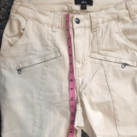 Ellos Beige Moto Jeans Pants Size 12 NWOT - Picture 10 of 16